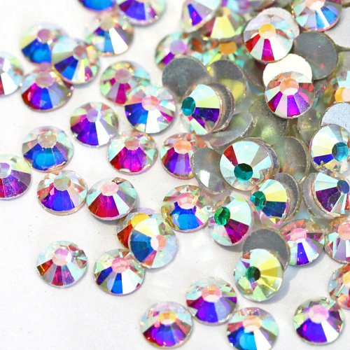 High quality 1440pcs SS3 SS12 Crystal AB Color Non Hotfix Crystal Flatback Nail Rhinestone
