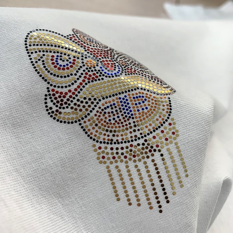 New Design Custom Logo Hotfix Bling Paillettes Glitter Heat Transfer Cristal Sequins for Applique