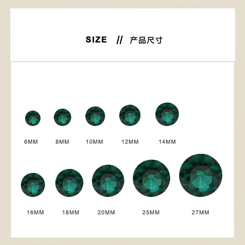 High Quality Point Back Regular Rilvoli Stone Glass Rhinestone For Nail Accessories