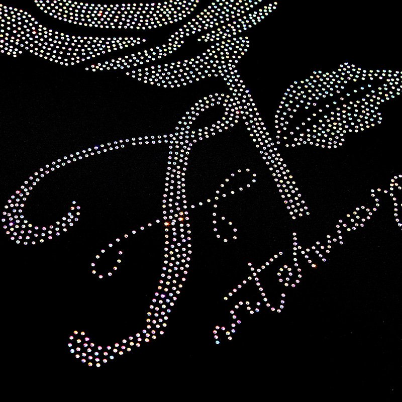 Wholesale New Design Custom Rhinestone Logo Heat Transfer Design Iron-on Rhinestone With Professional Manufacturer