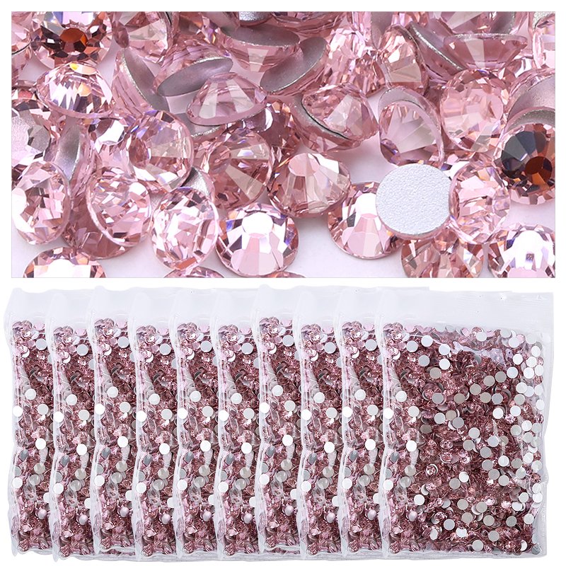 Wholesale loose diamonds for Clothes DIY flat back Diamond Glass Rhinestones Decorations Crystals AB Glitter Face Art Stone
