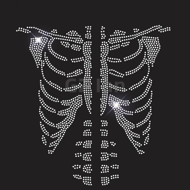 Bling Rhinestone Halloween Strass Template Custom Rhinestone Design Hot-fix Iron On Halloween Rhinestone Transfer Patch
