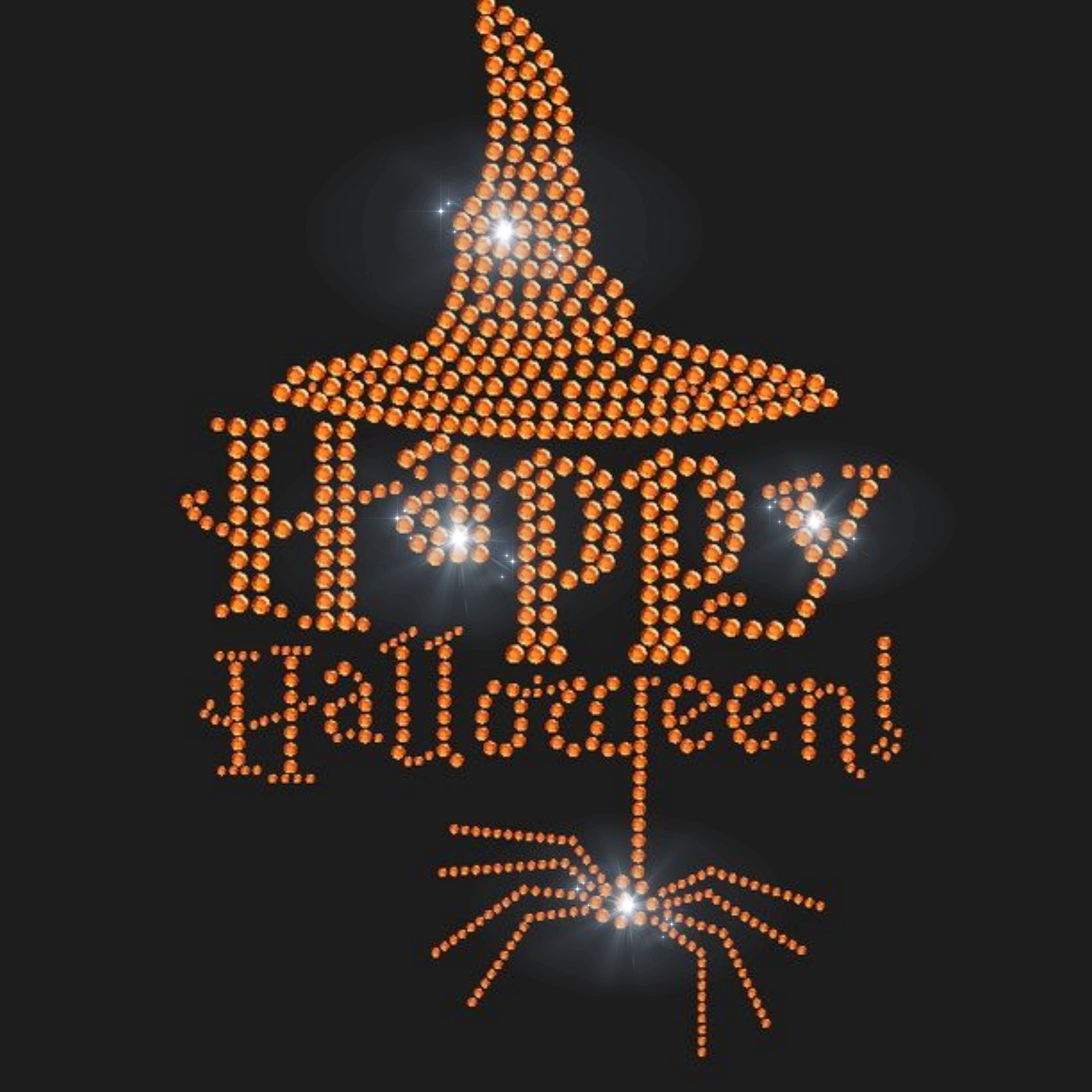 Bling Rhinestone Halloween Strass Template Custom Rhinestone Design Hot-fix Iron On Halloween Rhinestone Transfer Patch