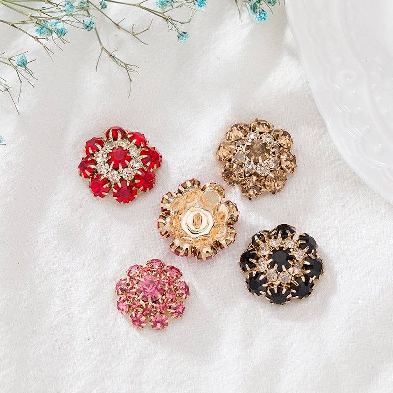 Hot Selling Metal Overcoat Button Rhinestone High-end Clothes Decoration Fancy Buttons Garment Accessories