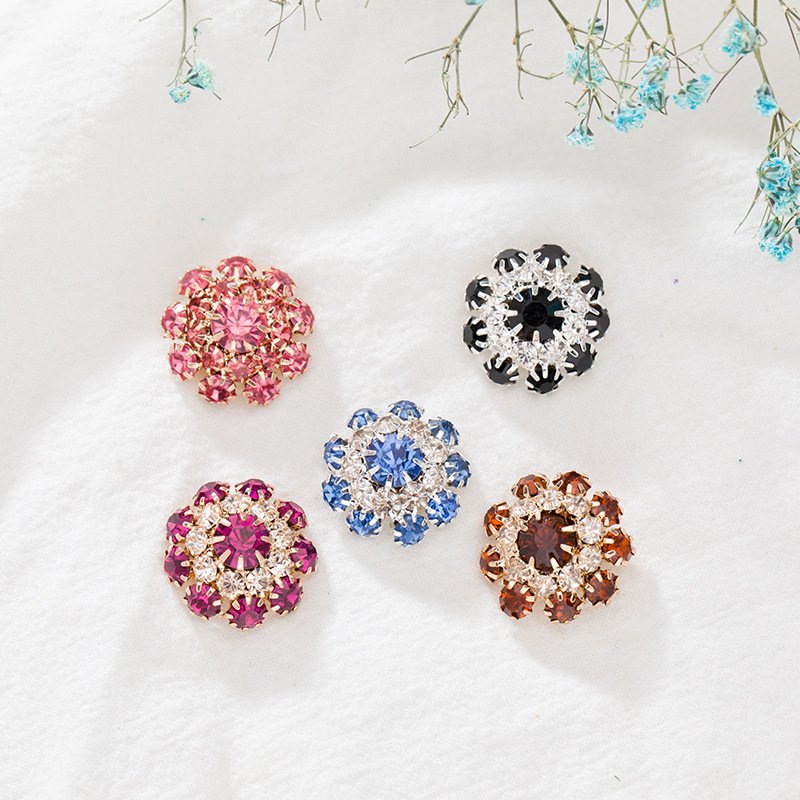 Hot Selling Metal Overcoat Button Rhinestone High-end Clothes Decoration Fancy Buttons Garment Accessories