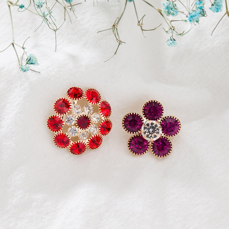Hot Selling Metal Overcoat Button Rhinestone High-end Clothes Decoration Fancy Buttons Garment Accessories