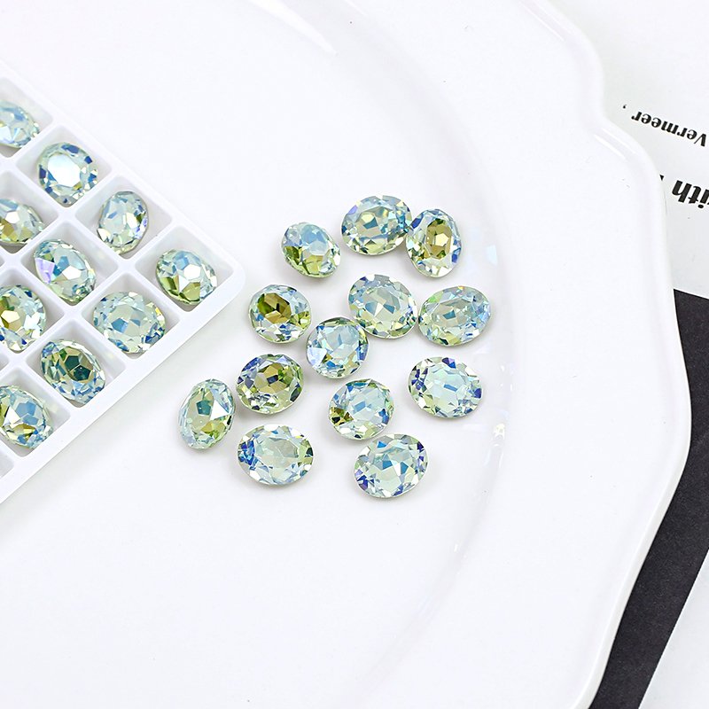 10*8mm Oval crystal rhinestones point back K9 fancy stone wholesale loose crystal stone for jewelry nail accessories nail art