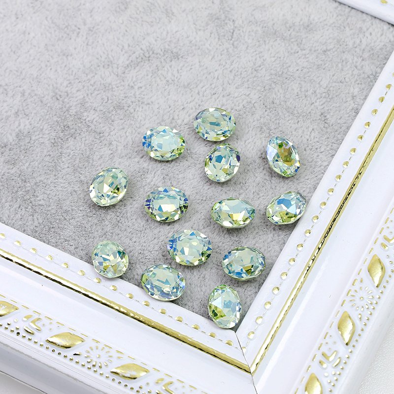 10*8mm Oval crystal rhinestones point back K9 fancy stone wholesale loose crystal stone for jewelry nail accessories nail art