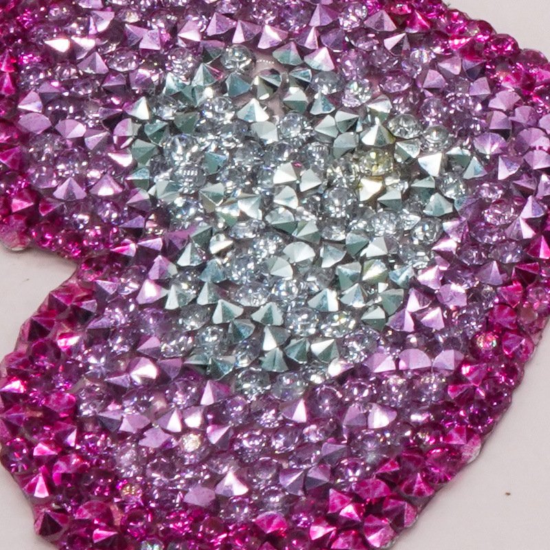 Wholesale Crystal Rhinestone Patch Heart Glitter Iron on Jean Patches DIY Colorful Bling Rhinestone Heart Patch for T-shirt Bag