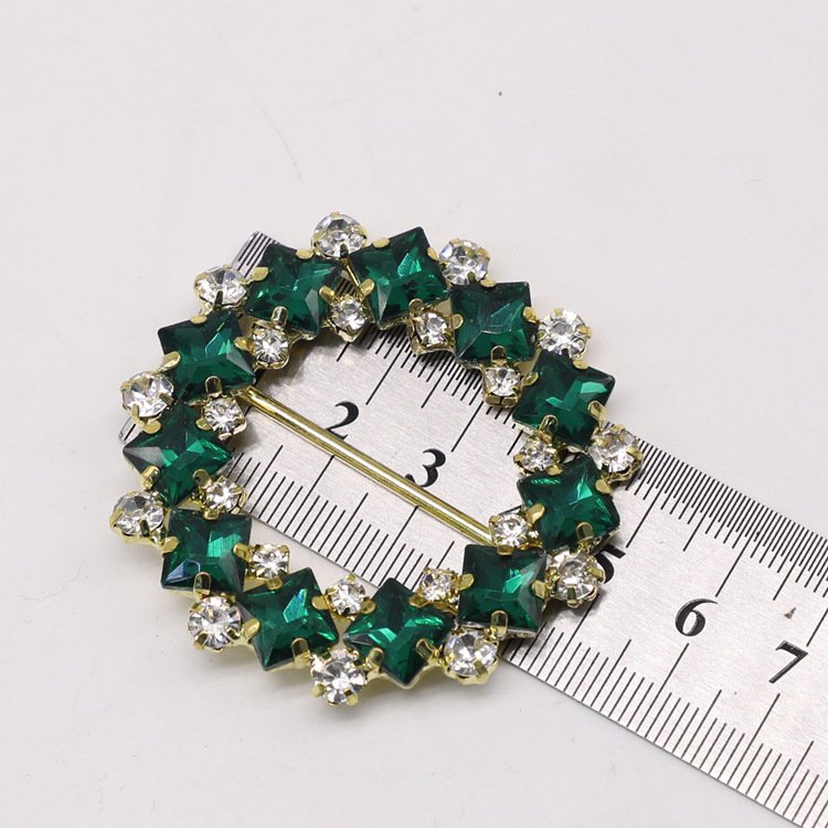 JFRBO15 Gorgeous Lady Diamond Rhinestone Chain Acrylic Bikini Buckle Shoe Buckle Rhinestone Belt Buckle