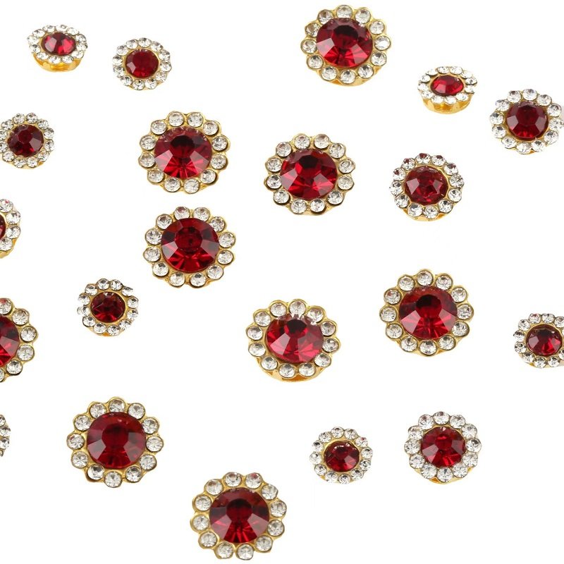 Hot Sale 12MM Sew on Rhinestones Crystals Glass Metal Base Sewing Flower Claw Rhinestones for Clothes