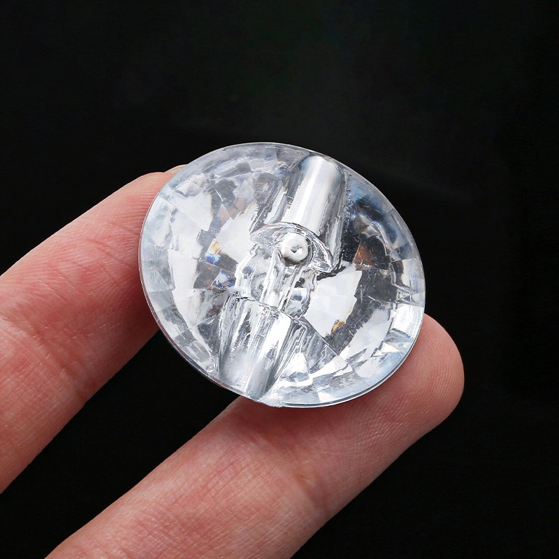 Round Rhinestone Decor Button in Silver for Clothing and Accessories Manufacturing in Zhejiang, China