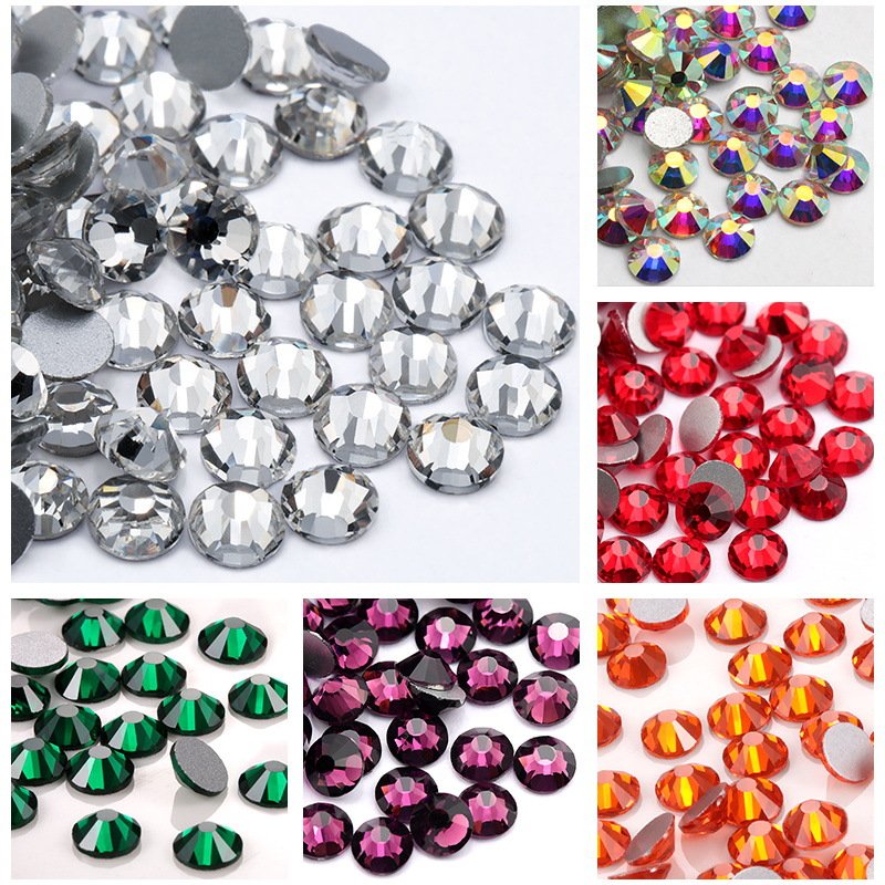 High Quality Diamond Shaped Rhinestone Flat Back Round Ab Crystal Rhinestones