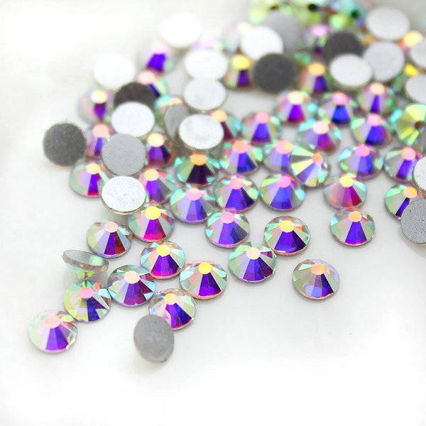 High Quality Diamond Shaped Rhinestone Flat Back Round Ab Crystal Rhinestones