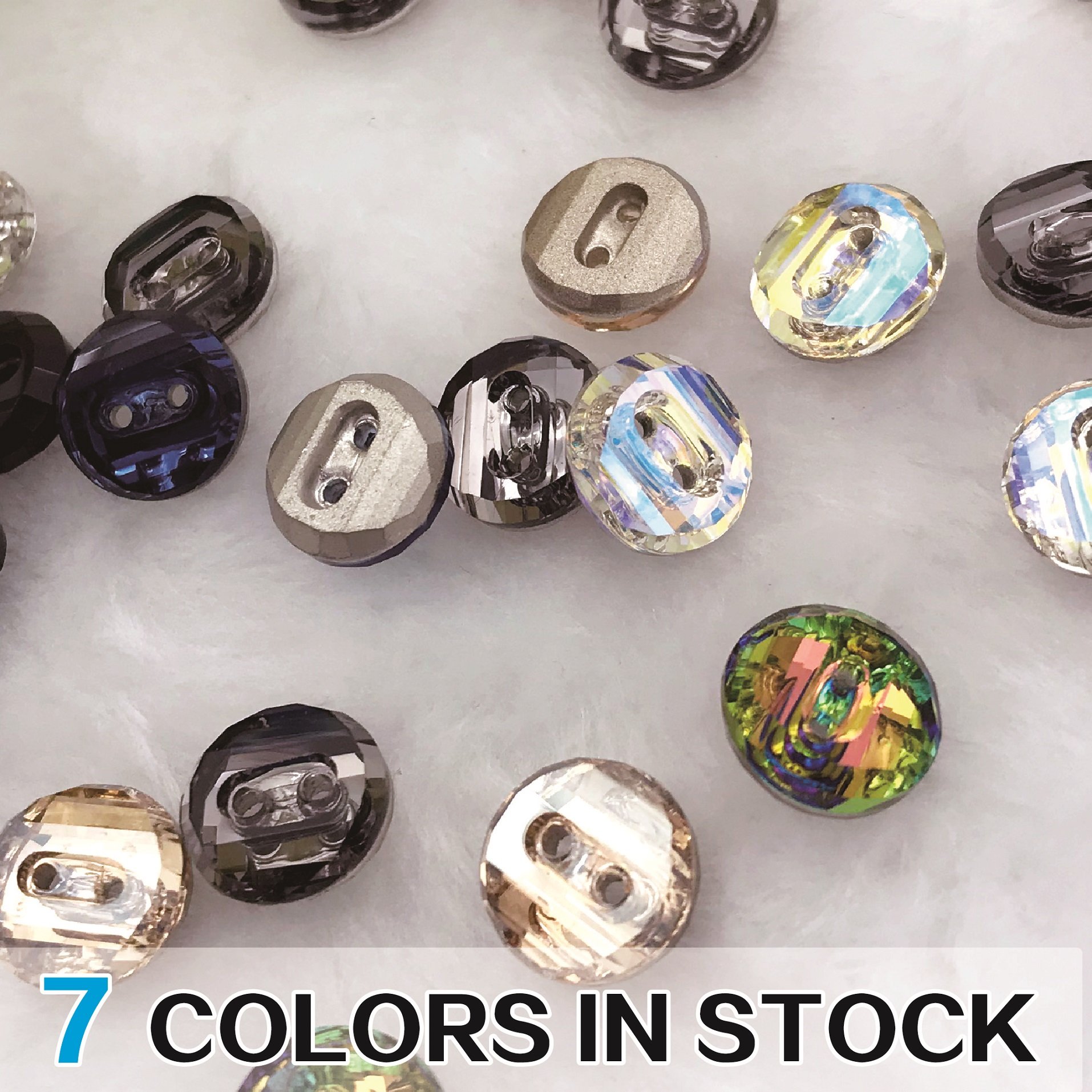10mm two holes rhinestone crystal glass buttons