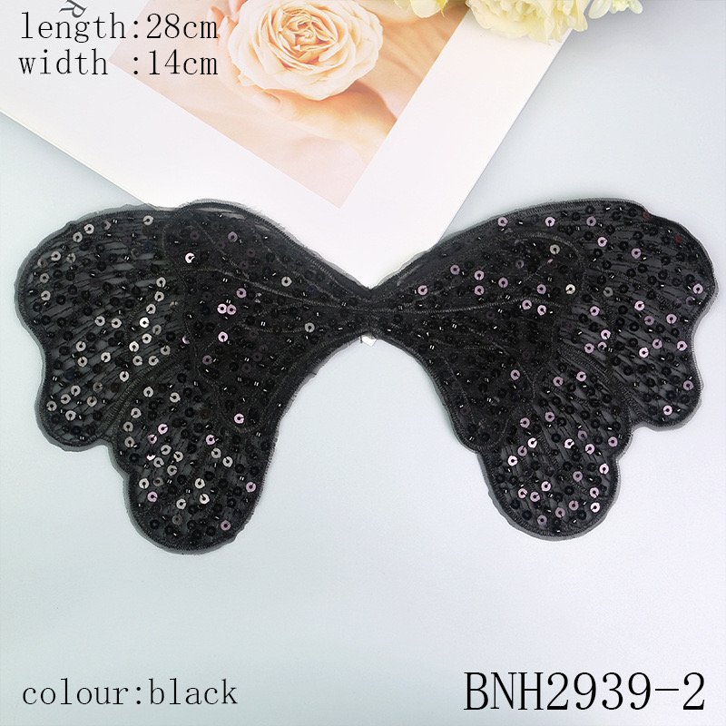 3d Applique Beaded Butterflies Butterfly Jeweled Applique White Lace Applique Rhinestone Patch Flower
