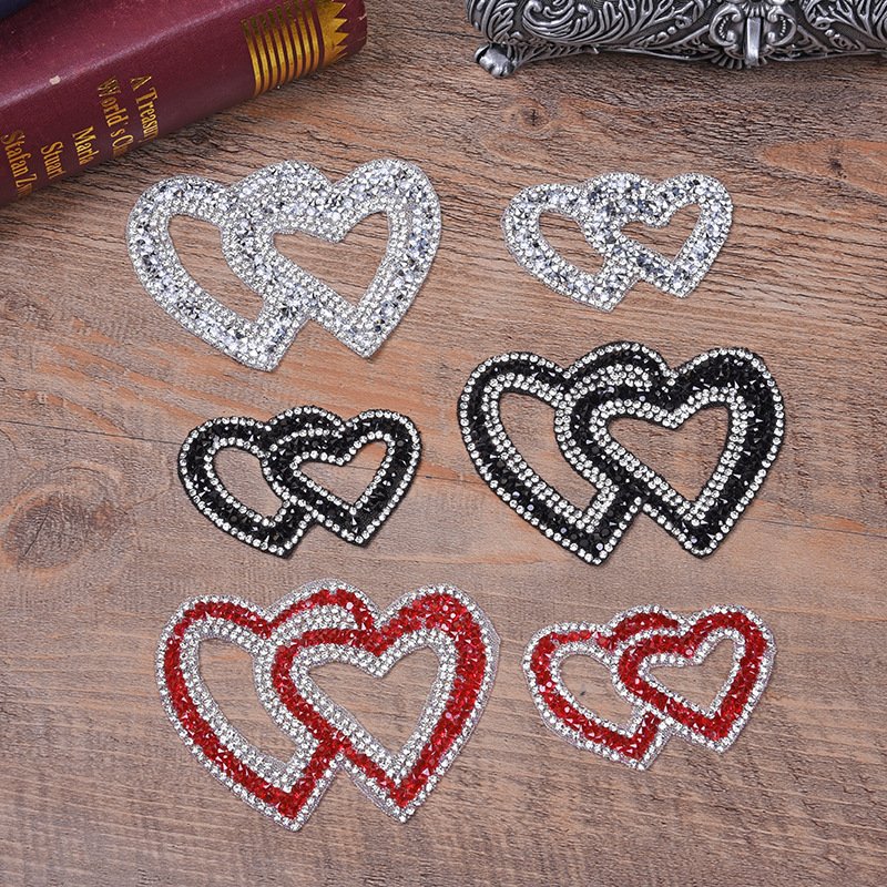 Wholesale Resin Diamond Hotfix Adhesive Mesh Patch DIY Hot Fix point back Rhinestone Motif Iron On Crystal Diamond Patch