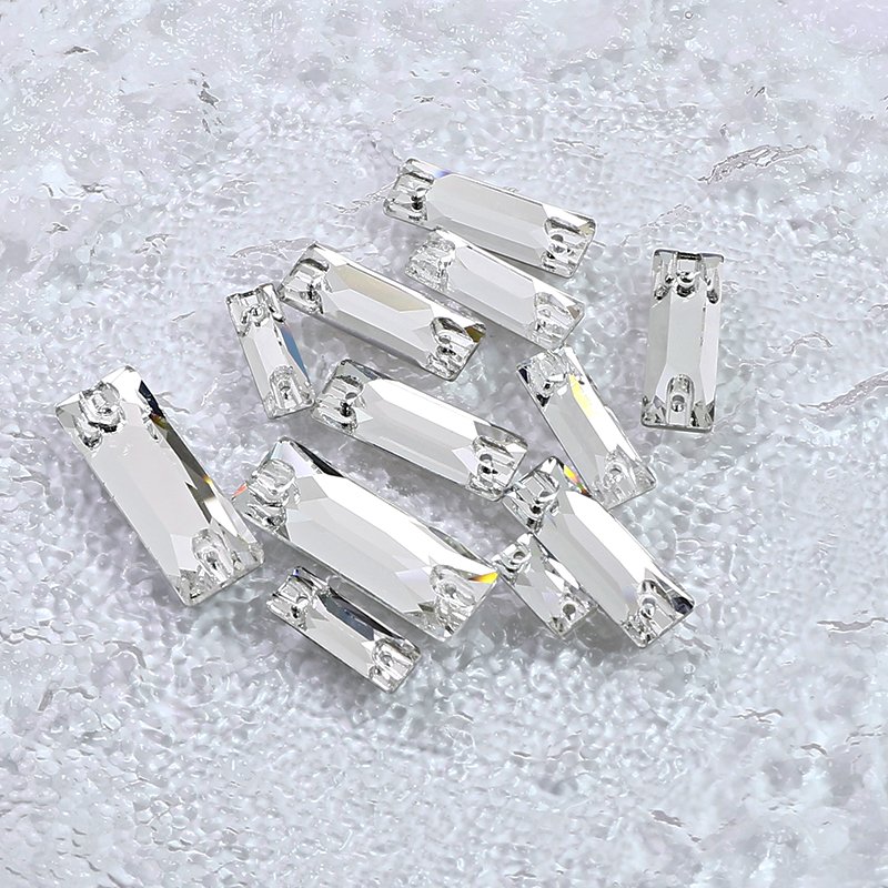 Dongzhou flatback crystals rectangle sew on rhinestones wholesale lead-free strass beads for garment shoes sewing accessories