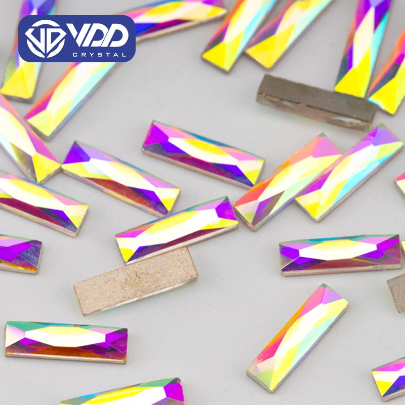 VDD 2.5x9mm-SAB27 100Pcs Glass Shape Crystal Rhinestones Crystal AB Flatback Glitter Stones For DIY Crafts Nail Art Decorations