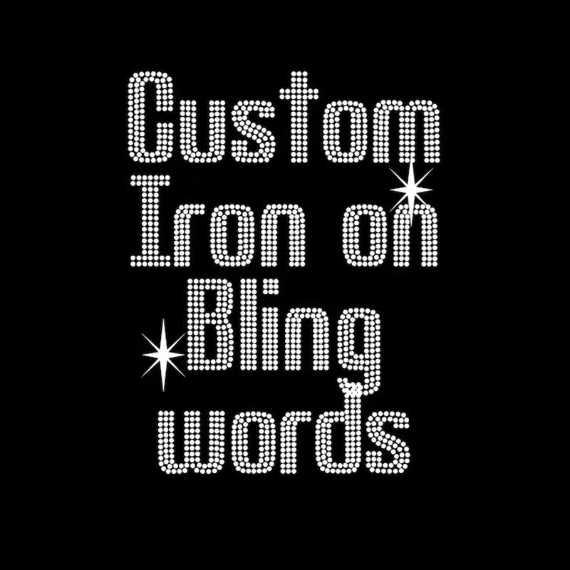 Hotfix Rhinestone Transfer Custom LOGO Rhinestone Transfer Iron On Heat Transfer Design Motif Iron On T-shirt