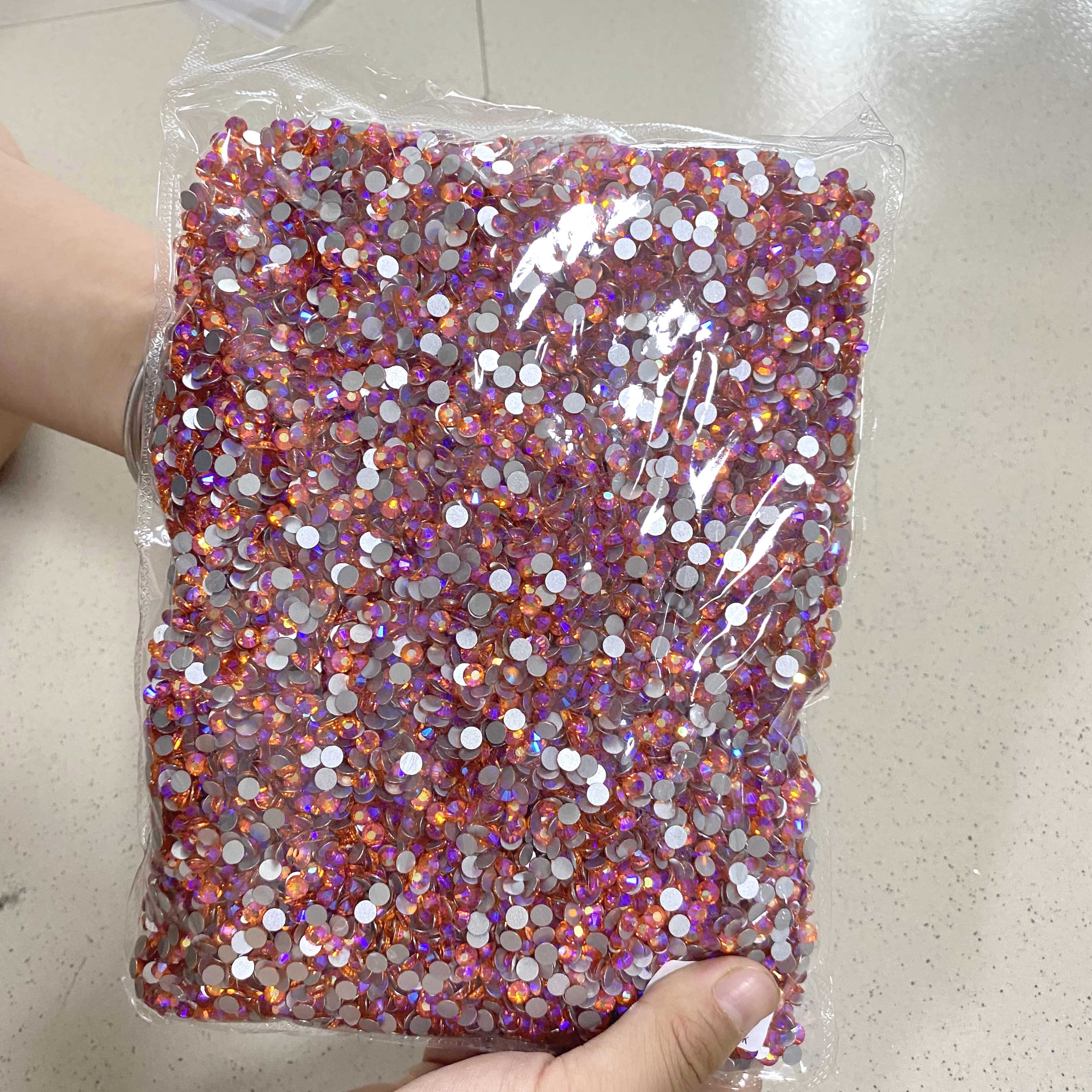 Whatstone Factory Wholesale SS3-SS50 SS20 1440Pcs Flat Back Non Hot Fix Glass Rhinestone