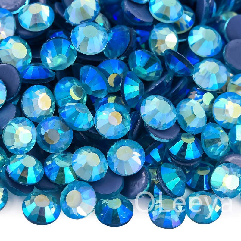 Oleeya Luxe Iron On Strass P32~P96 Glass Hot Fix Crystal Rhinestones For Garment Accessories