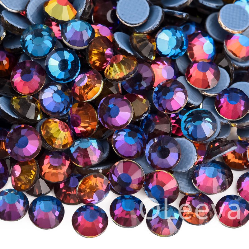 Oleeya Luxe Iron On Strass P32~P96 Glass Hot Fix Crystal Rhinestones For Garment Accessories