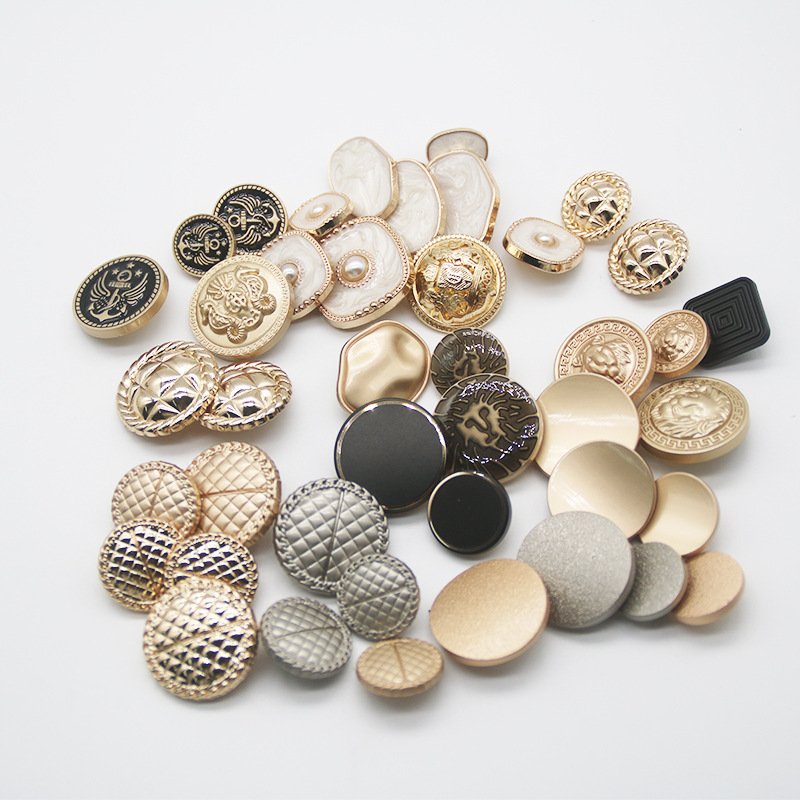Handle rhinestone buttons crystal Metal diamond Custom Fashion Round Plating Shank Buttons