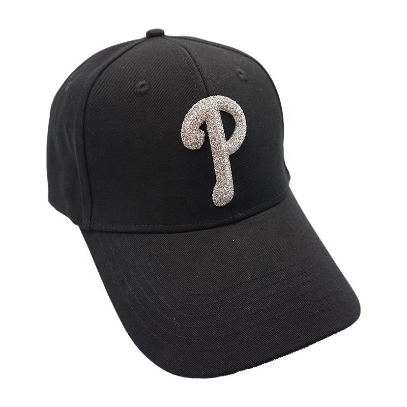 Free sample 3D rhinestone transfers logo motif alphabet brand name letter applique patch for hats shoes pants
