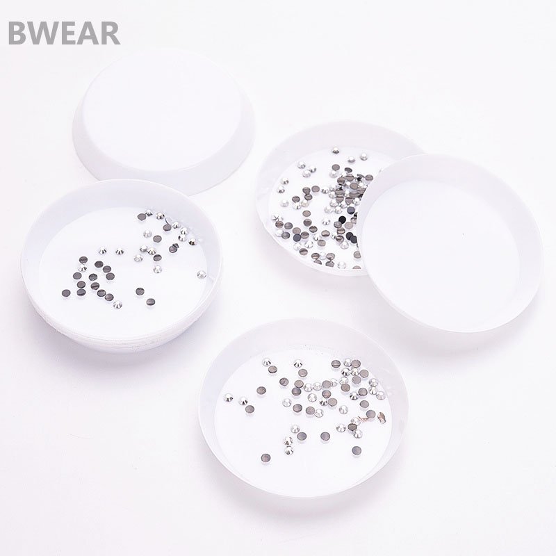 BAEAR White Plastic Round Crystal Sorting Rhinestone plate Nail Art Tray Used For DIY Diamond Beads