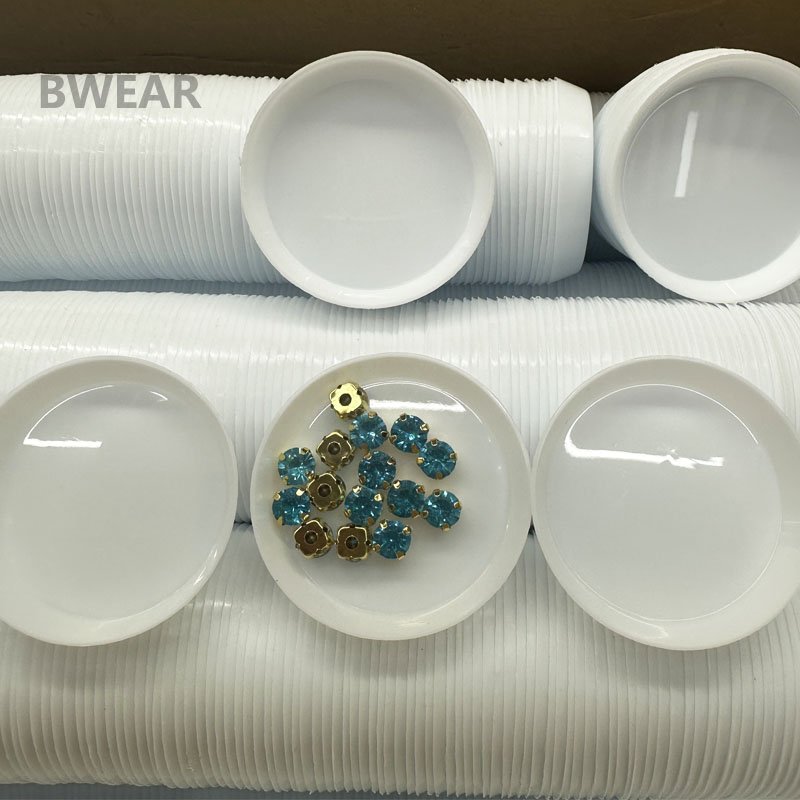BAEAR White Plastic Round Crystal Sorting Rhinestone plate Nail Art Tray Used For DIY Diamond Beads