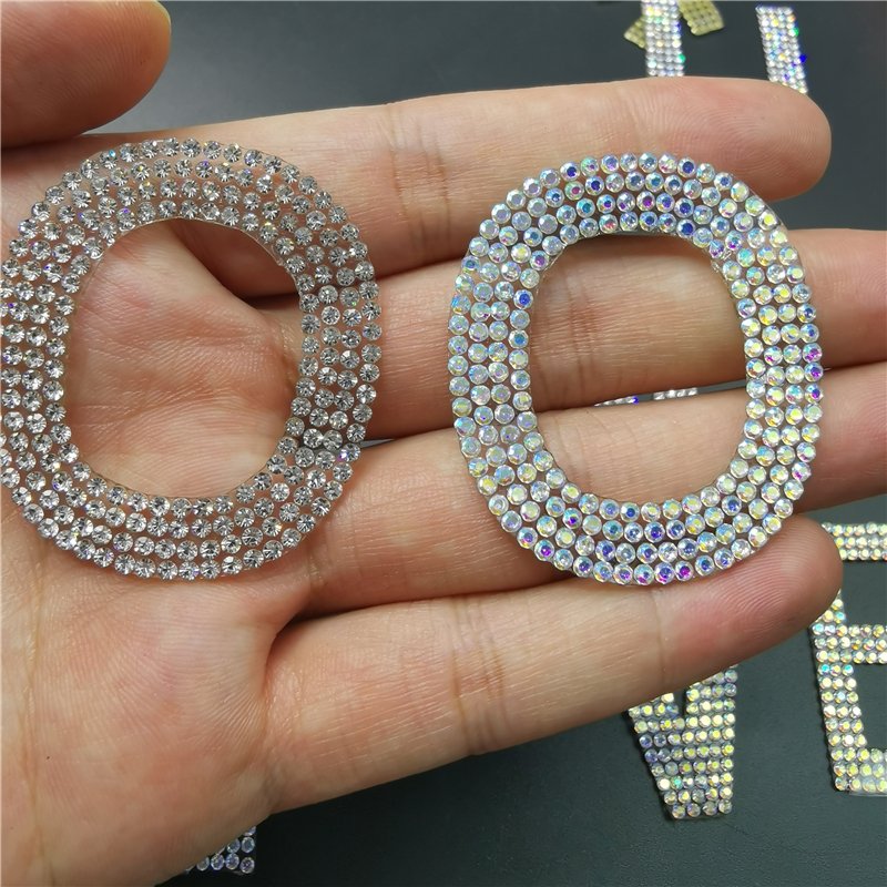 Hot Fix Rhinestones on Letters Patch for Clothing Badge Paste High-quality Glass Alphabet Letter Applique Iron Bag Packaging