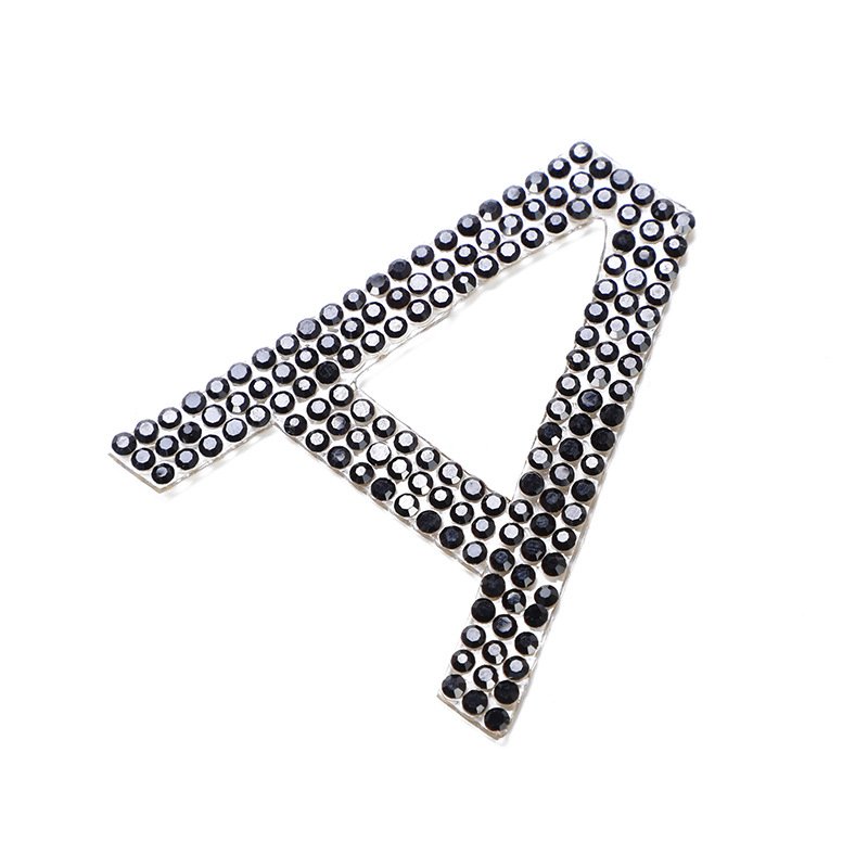 Hot Fix Rhinestones on Letters Patch for Clothing Badge Paste High-quality Glass Alphabet Letter Applique Iron Bag Packaging