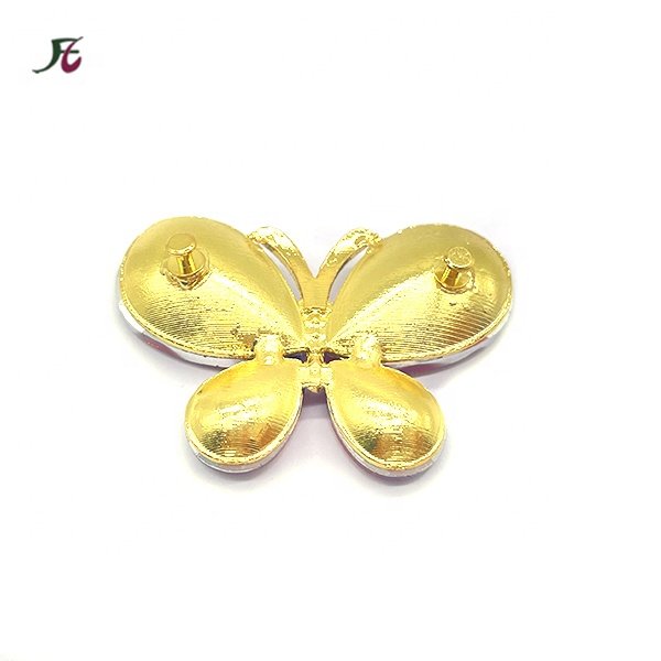 Shoes Decoration Rhinestone Butterfly Shape Flip Flops Slipper Decoration Shoe Charm Zinc Alloy Sandal Buckle For Vietnamese