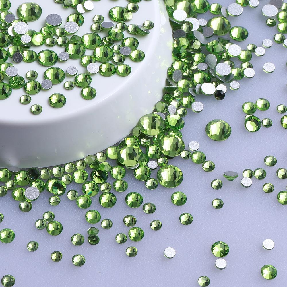 QIYI Rhinestone Mix Sizes Gems Charms Nail Art Rhinestones for Designs Flat Back Crystal High Quality Wholesale 3D Glass Silver