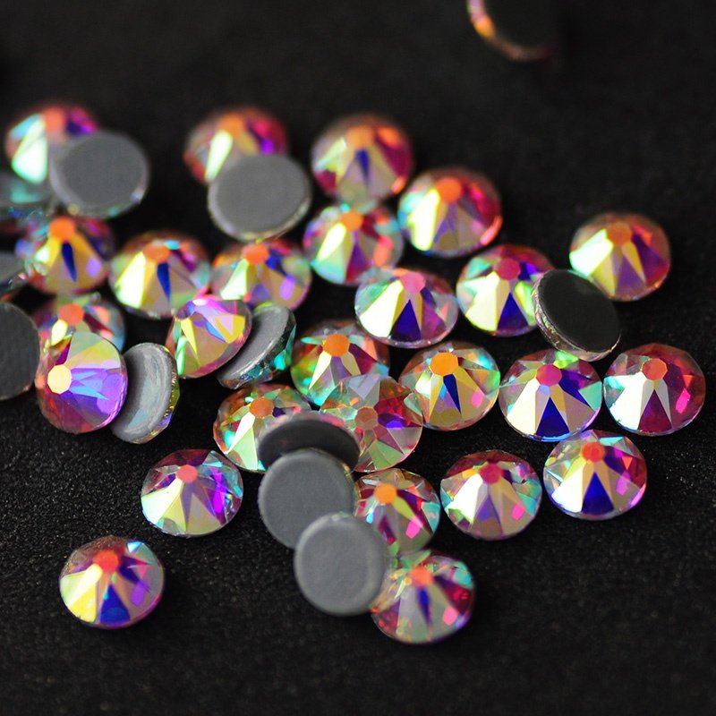 Yanruo clear AB 16 cut shiny hot fix flat back rhinestone for craft decoration stones