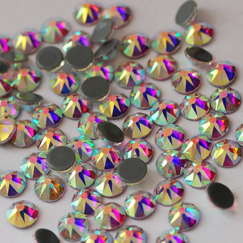 Yanruo clear AB 16 cut shiny hot fix flat back rhinestone for craft decoration stones