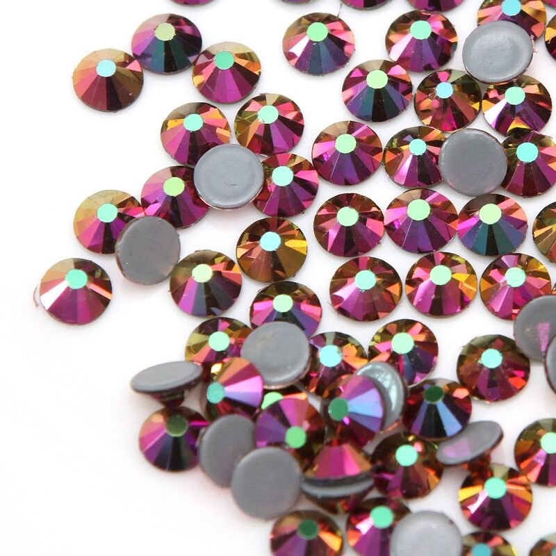 Rainbow Rose Golden Iron SS20 Flatback Rhinestone Transfer Design round round round round round round round round round round