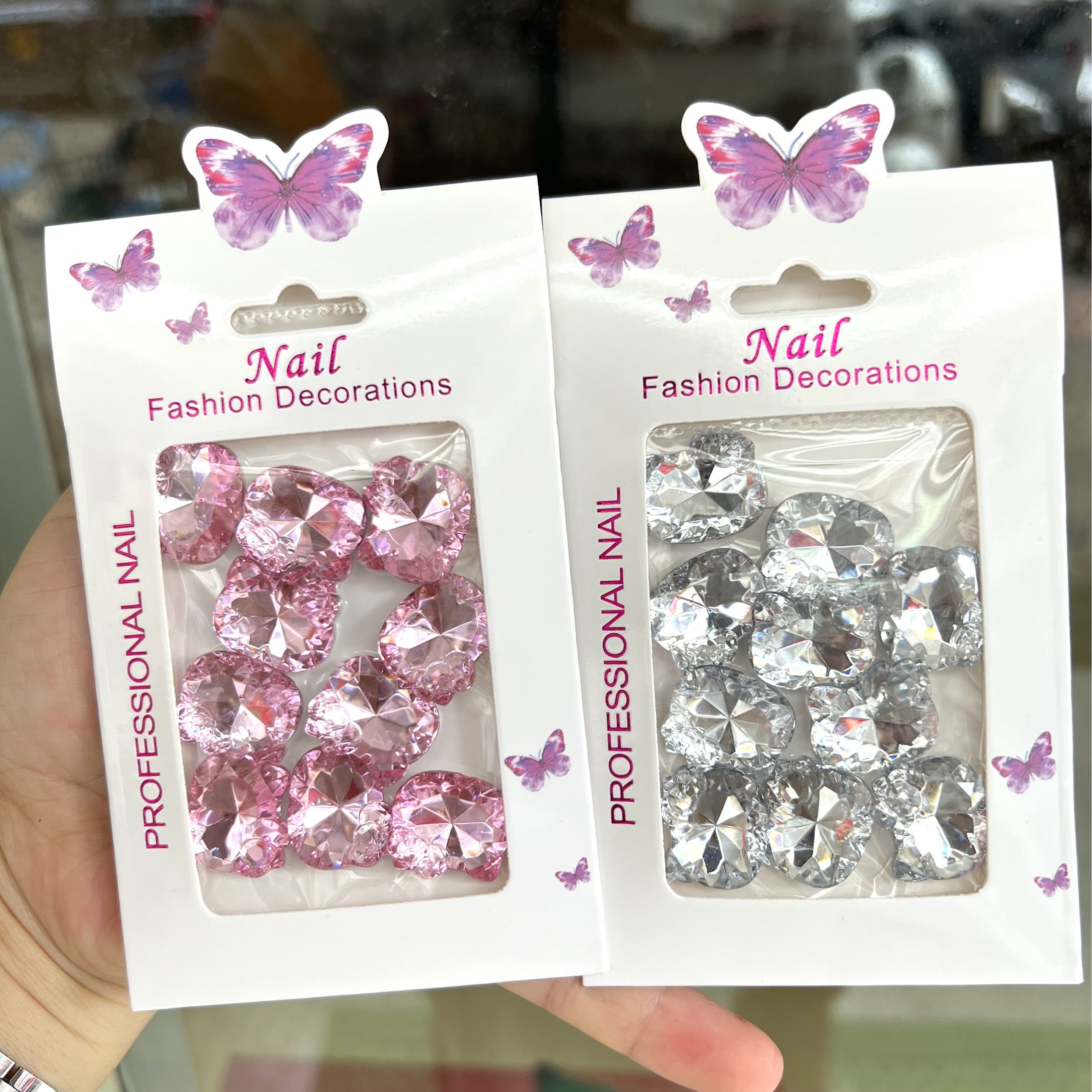 New Design 3D Nail Art Charm Hello Cat head masonry Decorations Acrylic rhinestone set Nail Ornament Decoration