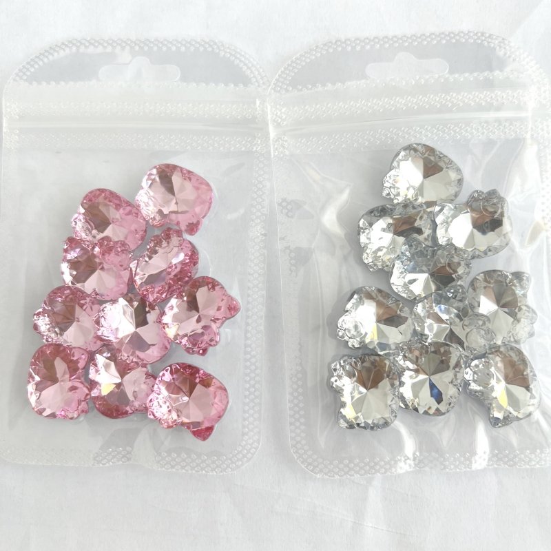 New Design 3D Nail Art Charm Hello Cat head masonry Decorations Acrylic rhinestone set Nail Ornament Decoration
