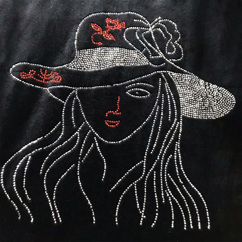 Factory Direct Sales Rhinestone Hotfix Transfer Bling Patches Iron On Transfer Heat Transfer Motif For T--shirt