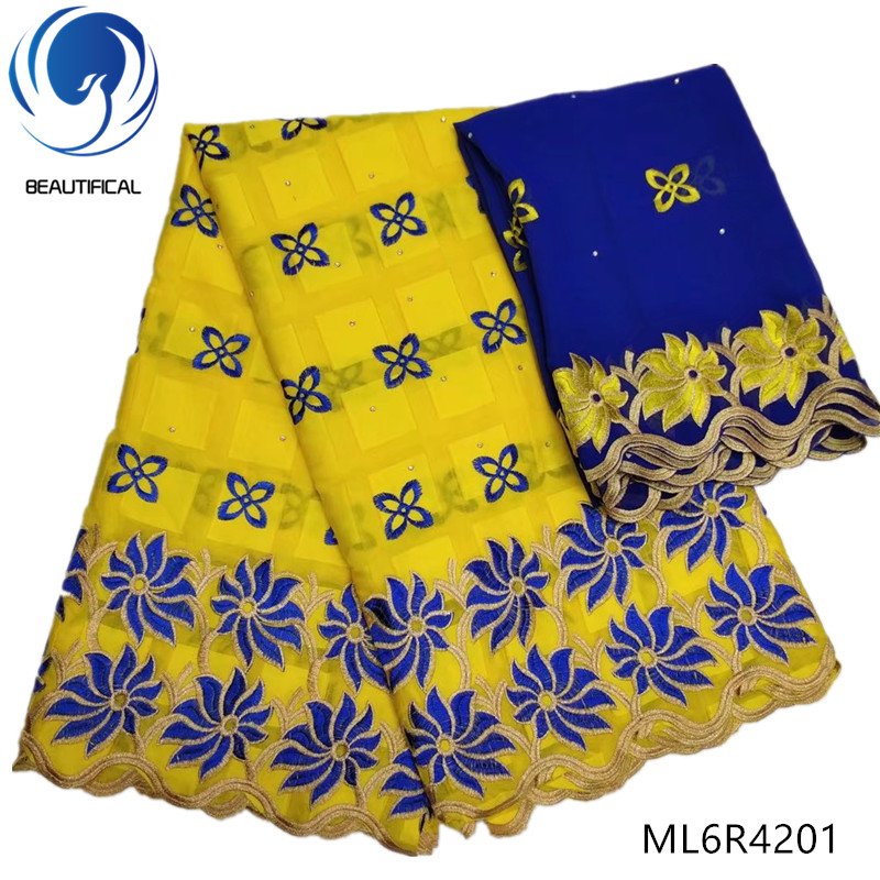Beautifical embroidery lace rhinestones cotton dressing swiss voile fabric ML6R42