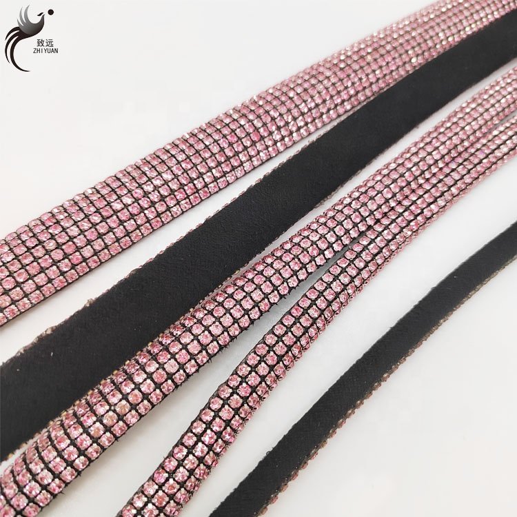 Hot selling high quality 6mm drill rope hand sewing garment shoe rhinestone strip crystal tube rope rhinestone rope upper