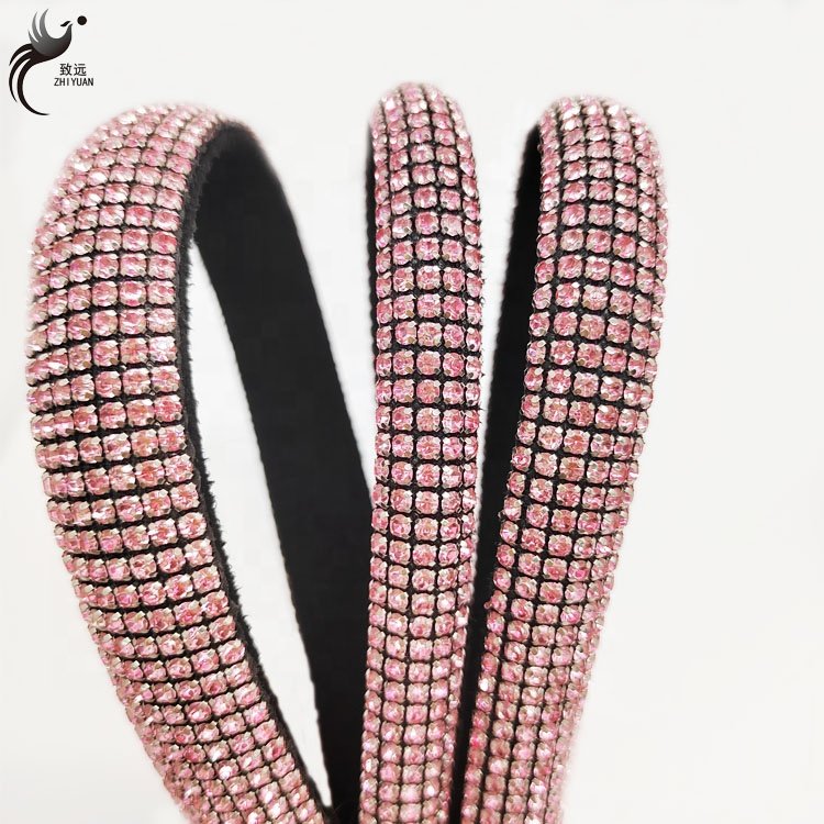 Hot selling high quality 6mm drill rope hand sewing garment shoe rhinestone strip crystal tube rope rhinestone rope upper