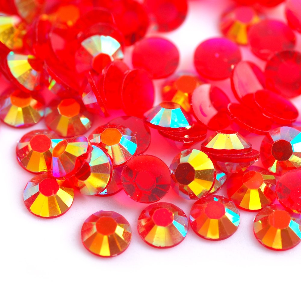 Colorful AB Rhinestones Crystal Gems Charms Rhinestones Transparent Shining Resin for Wedding Jewelry Making Glass Rhinestones