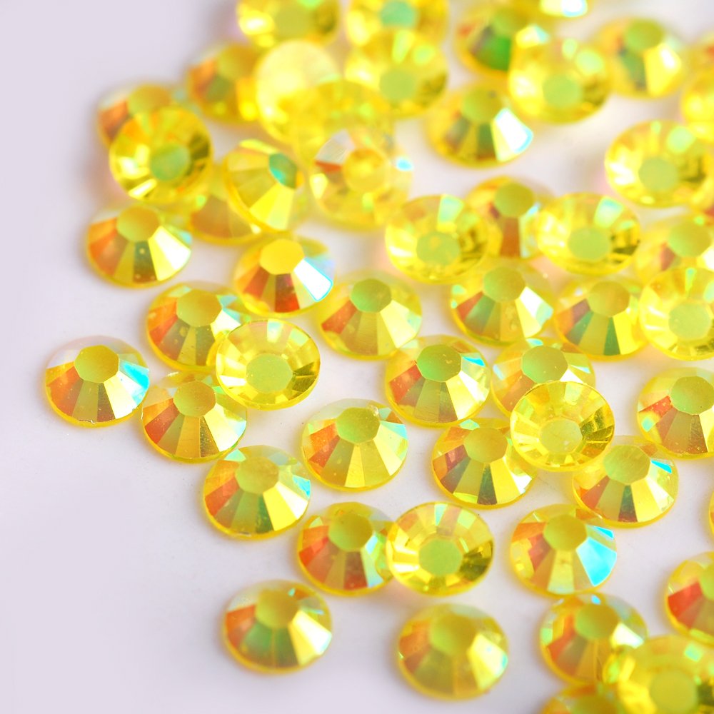 Colorful AB Rhinestones Crystal Gems Charms Rhinestones Transparent Shining Resin for Wedding Jewelry Making Glass Rhinestones