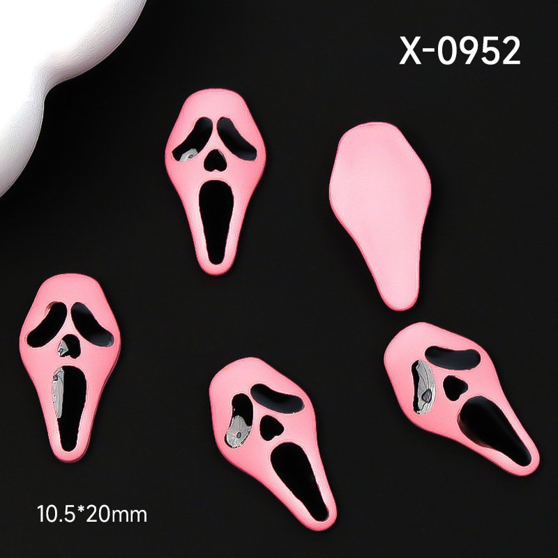 3D Retro Halloween Nail Art Rhinestones Charms Skull Alloy Halloween Nail Art Jewelry Gemstone for Women Girls Holiday Party