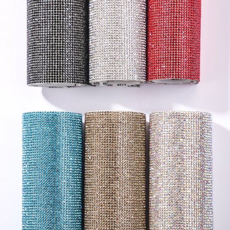 Crystal Self-adhesive Bling Glass Rhinestones Sticker DIY Car Decoration Rhinestone Sheet for Car Bags Shoes Garments
