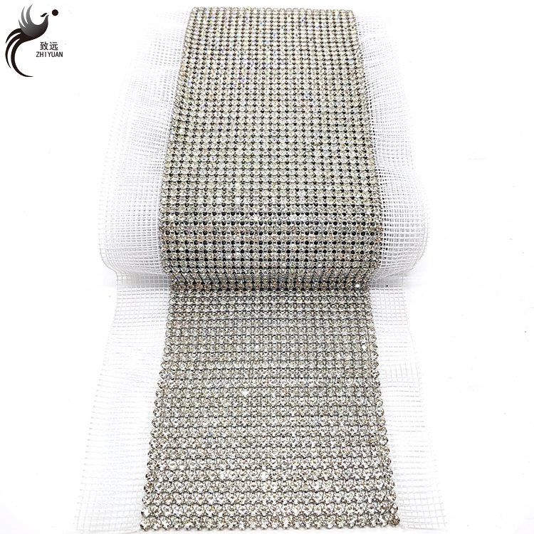 Hot selling 5mm24 row mesh drill transparent crystal, hot repair rhinestone repair cut diy clothing accessories