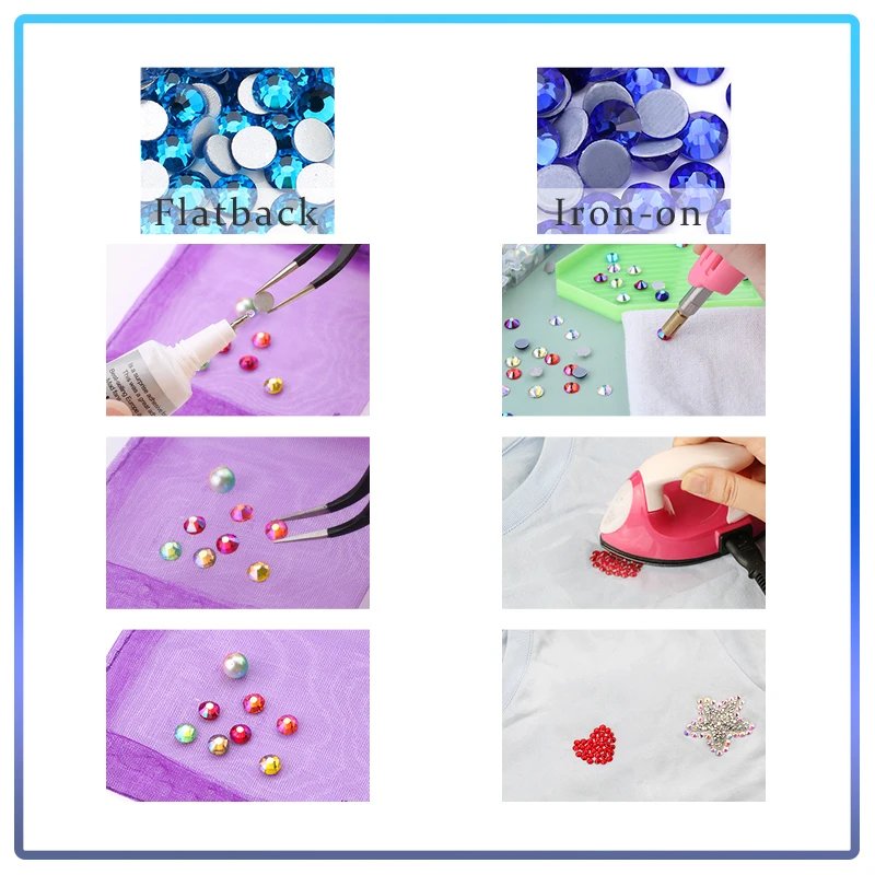 QIAO Factory Price Crystal Rhinestone SS4-SS30 Crystal Hotfix Embellishment Flatback Rhinestone